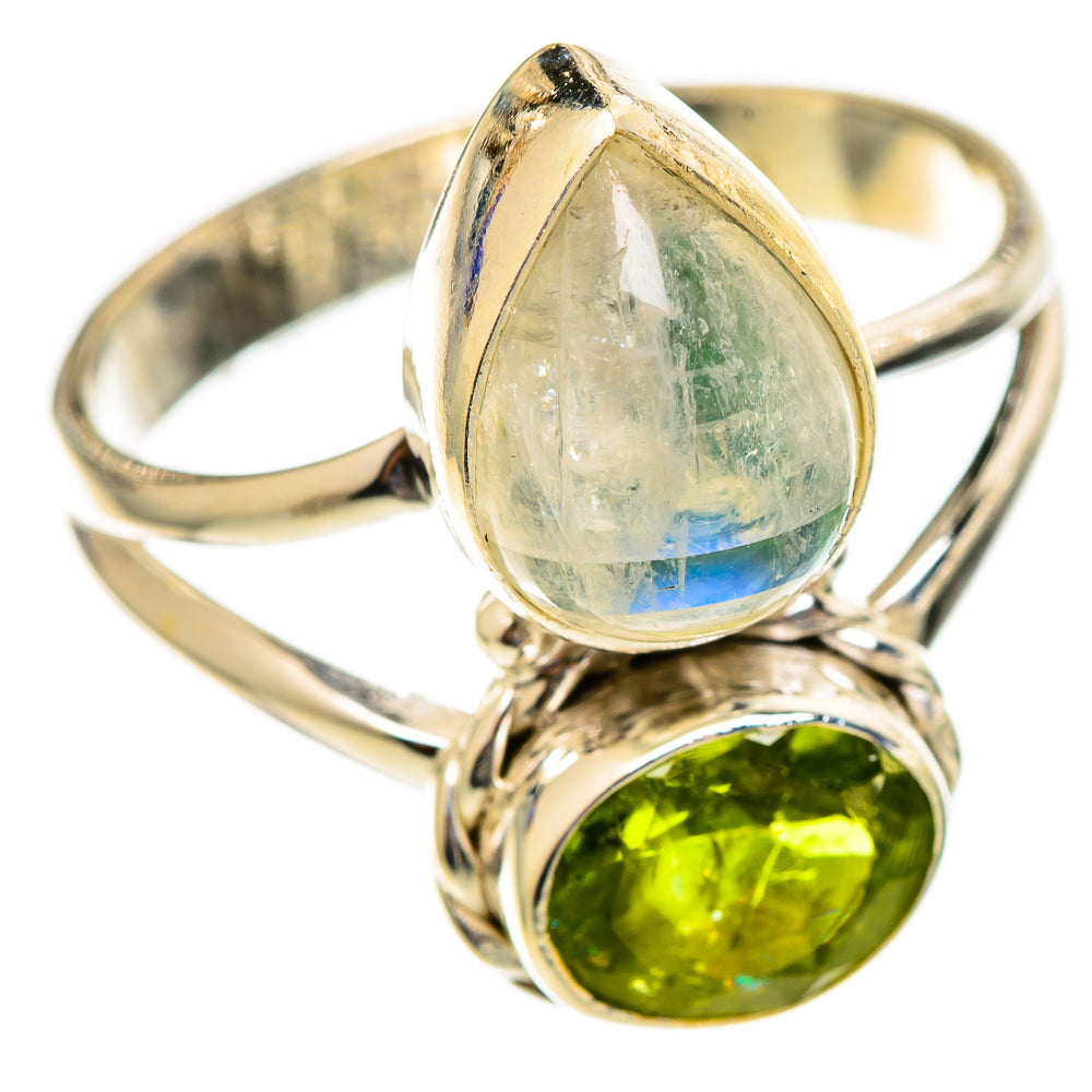 Rainbow Moonstone Rings handcrafted by Anasilvercos - RING110566 - Photo 2