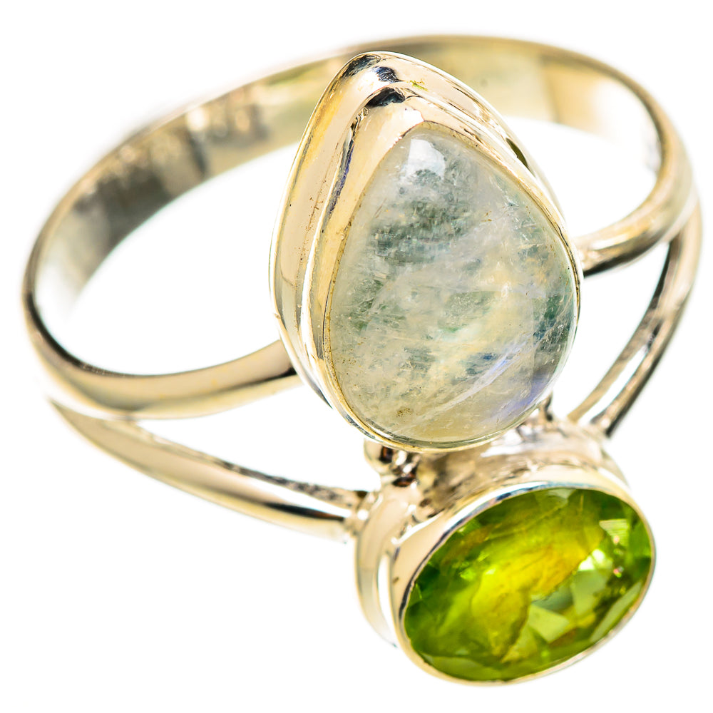 Rainbow Moonstone Rings handcrafted by Anasilvercos - RING110593 - Photo 2