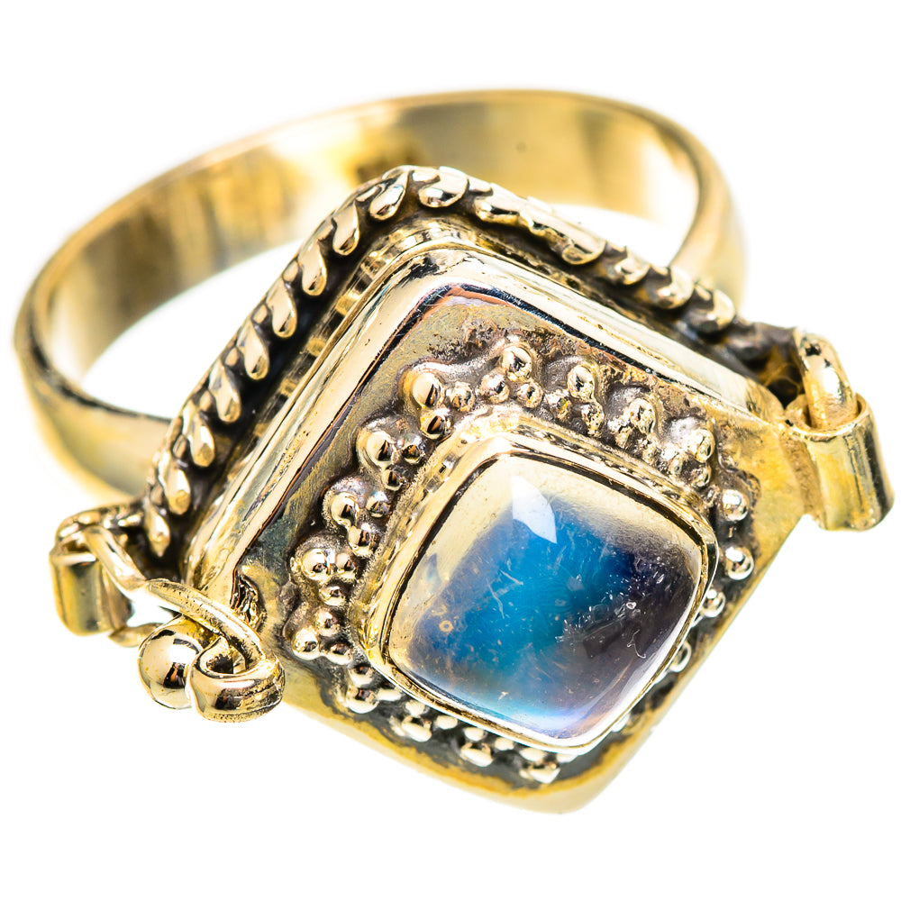 Rainbow Moonstone Rings handcrafted by Anasilvercos - RING110604 - Photo 2