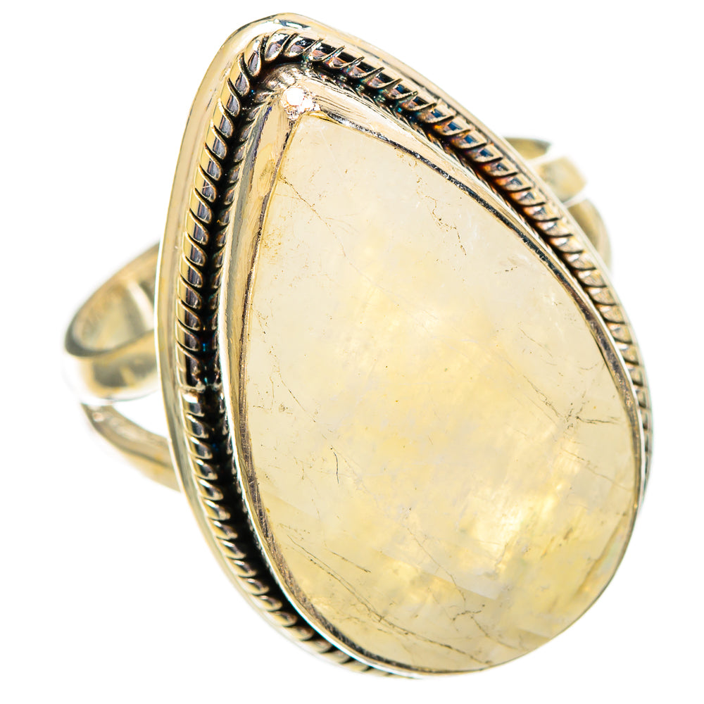 Rainbow Moonstone Rings handcrafted by Anasilvercos - RING110607 - Photo 2
