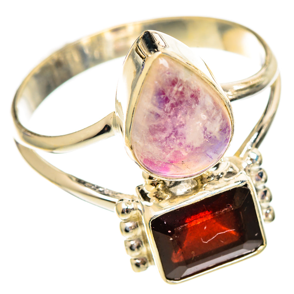 Pink Moonstone Rings handcrafted by Anasilvercos - RING110612 - Photo 2