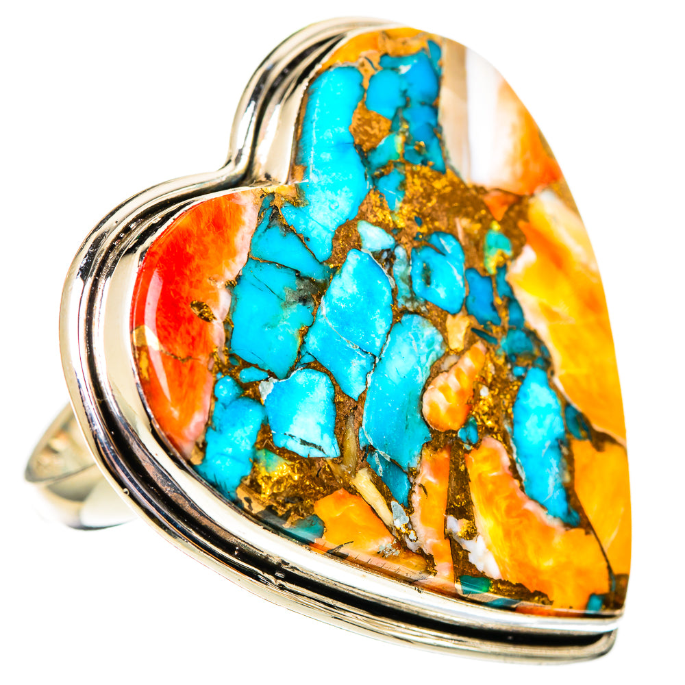 Spiny Oyster Turquoise Rings handcrafted by Anasilvercos - RING110648 - Photo 2
