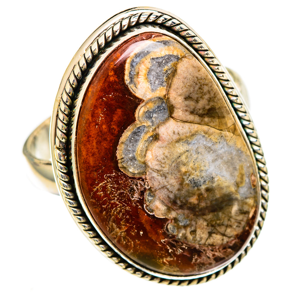 Mushroom Rhyolite Rings handcrafted by Anasilvercos - RING110668 - Photo 2