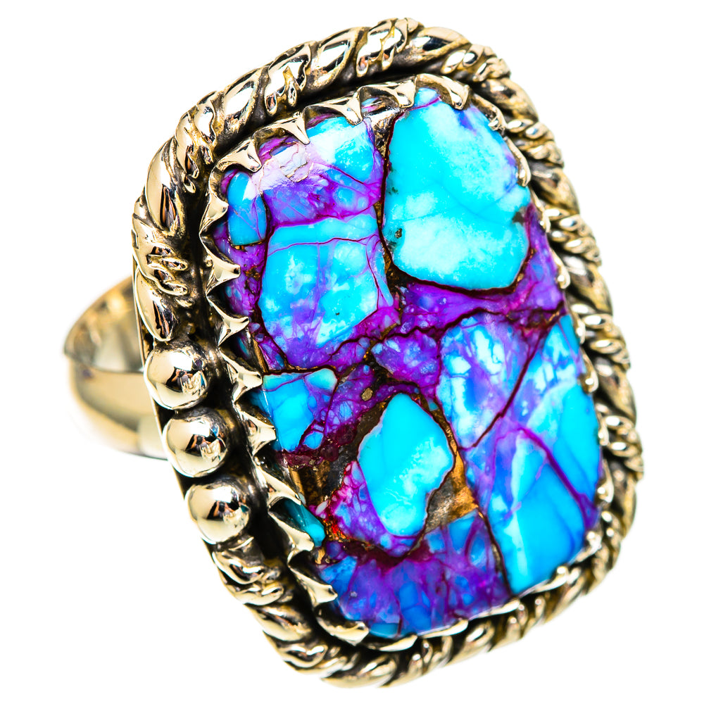 Spiny Oyster Turquoise Rings handcrafted by Anasilvercos - RING110681 - Photo 2