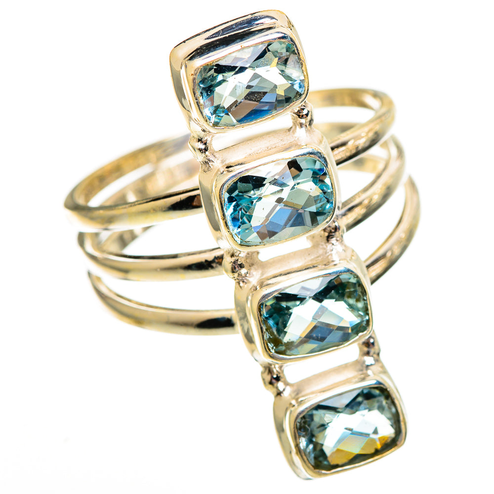 Blue Topaz Rings handcrafted by Anasilvercos - RING110702 - Photo 2