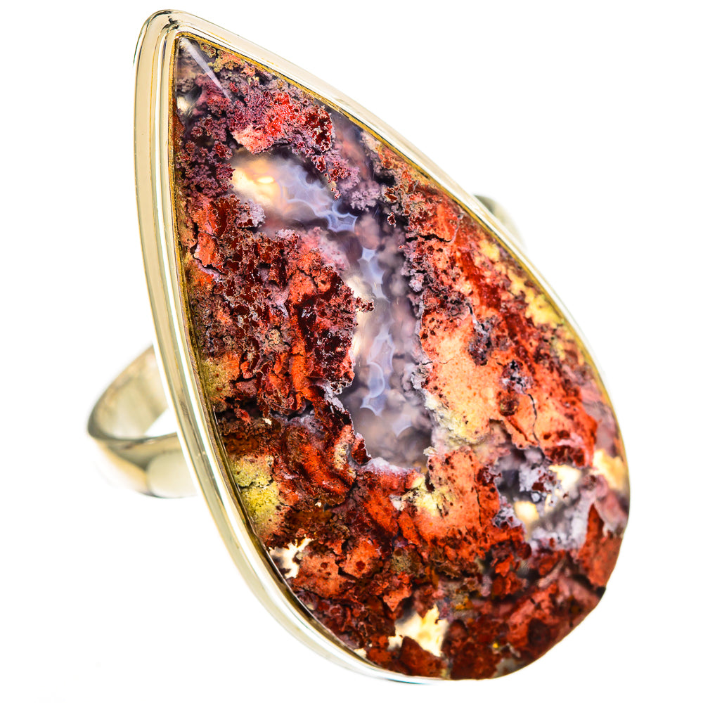 Indonesian Plume Agate Rings handcrafted by Anasilvercos - RING110716 - Photo 2