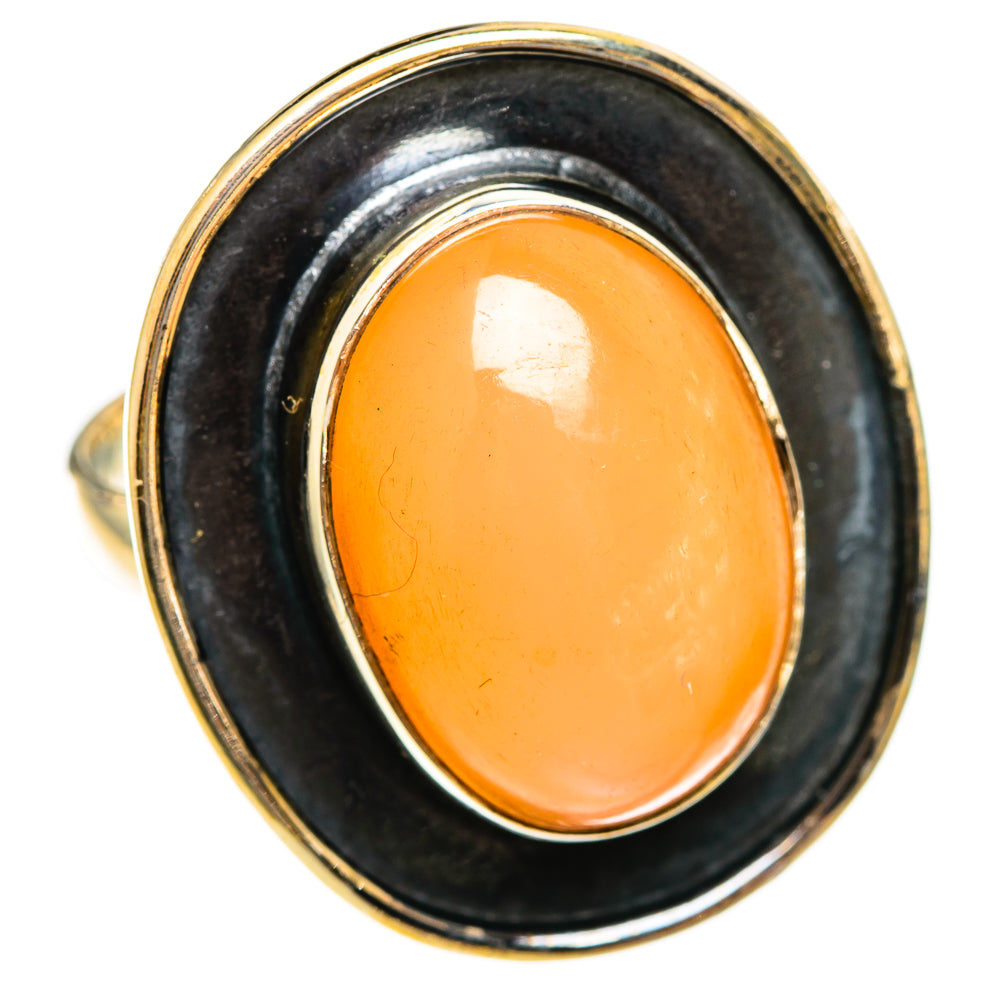 Peach Moonstone Rings handcrafted by Anasilvercos - RING110720 - Photo 2