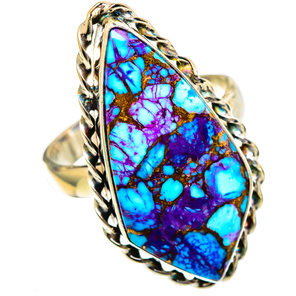Spiny Oyster Turquoise Rings handcrafted by Anasilvercos - RING110724 - Photo 2