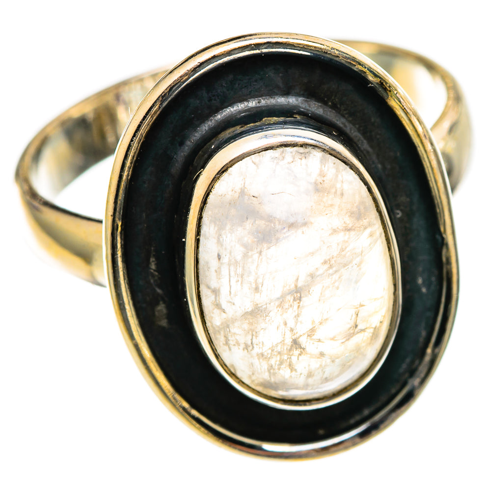 Rainbow Moonstone Rings handcrafted by Anasilvercos - RING110774 - Photo 2