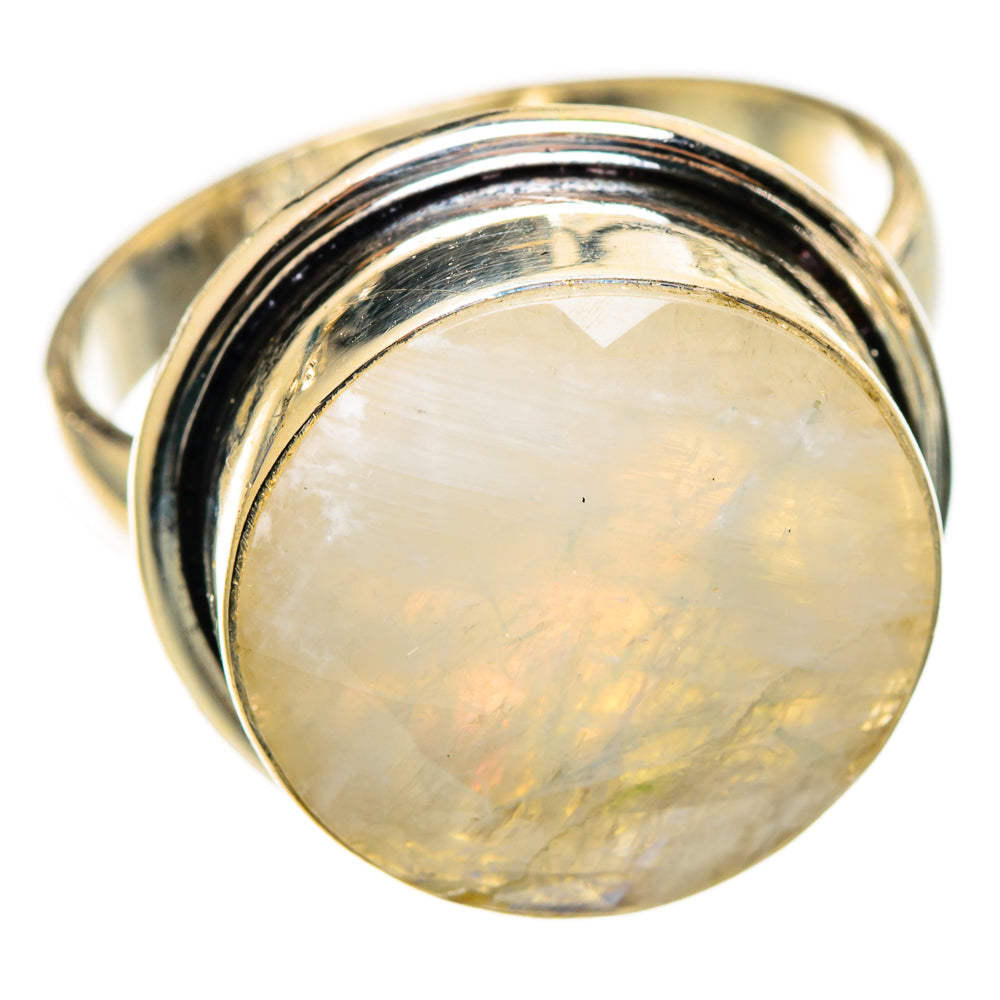 Rainbow Moonstone Rings handcrafted by Anasilvercos - RING110777 - Photo 2