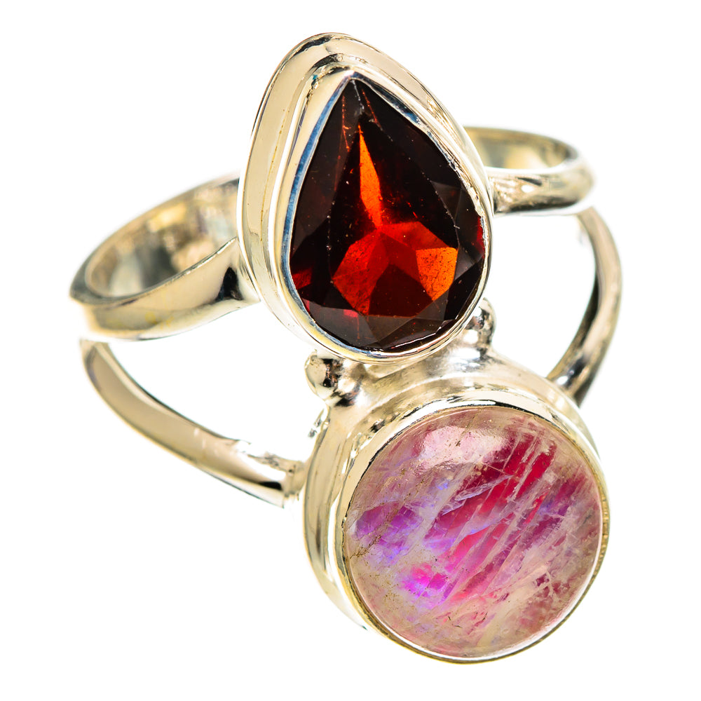 Pink Moonstone Rings handcrafted by Anasilvercos - RING110778 - Photo 2