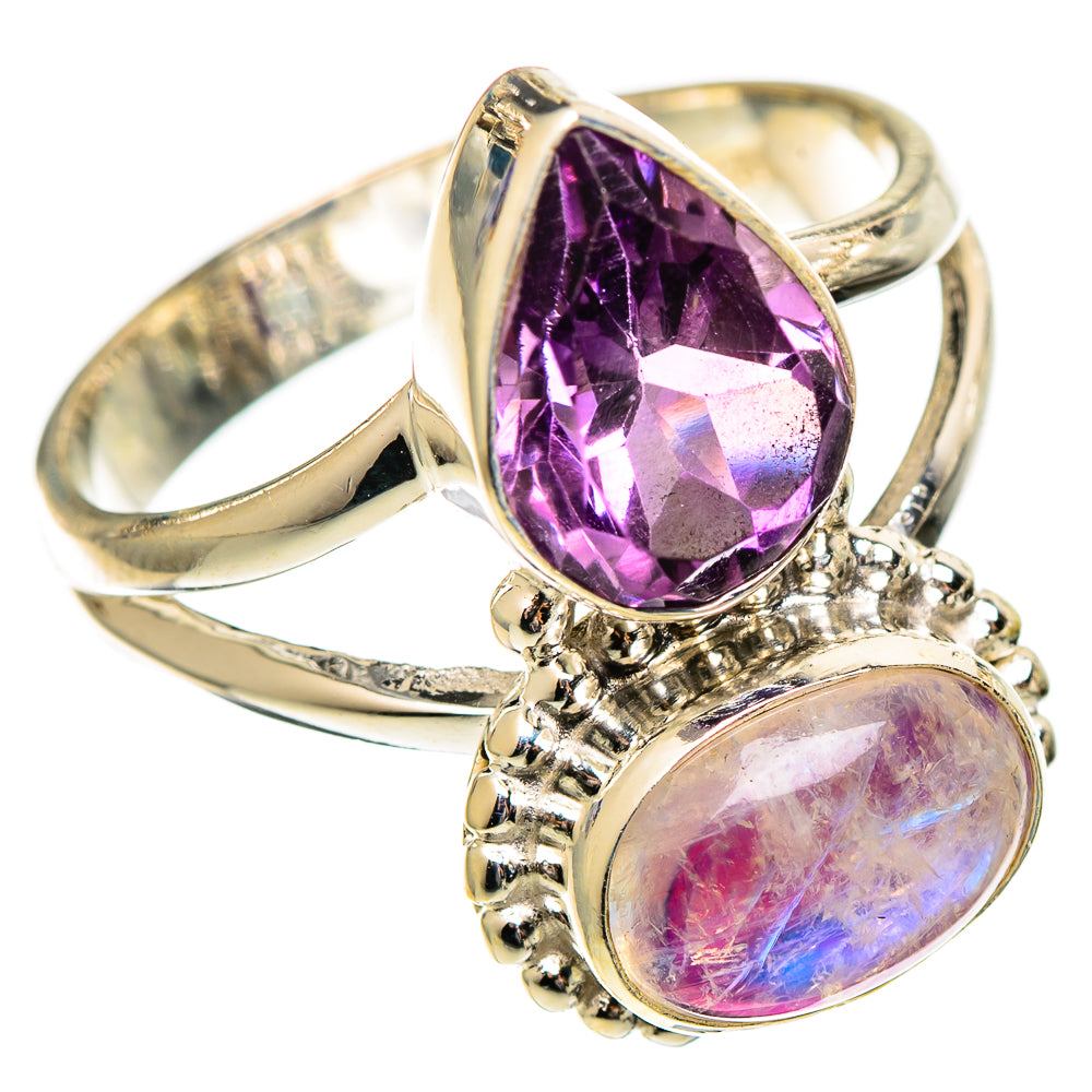 Pink Moonstone Rings handcrafted by Anasilvercos - RING110779 - Photo 2
