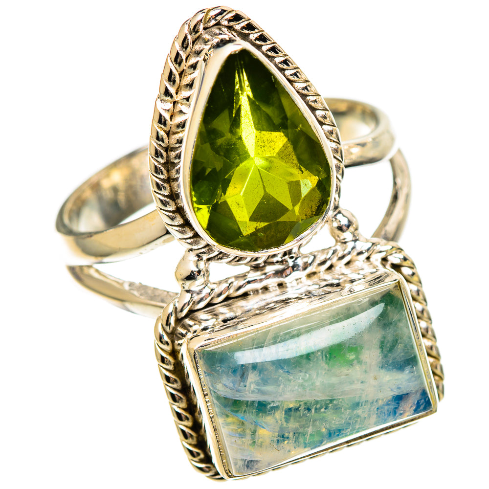 Green Moonstone Rings handcrafted by Anasilvercos - RING110786 - Photo 2