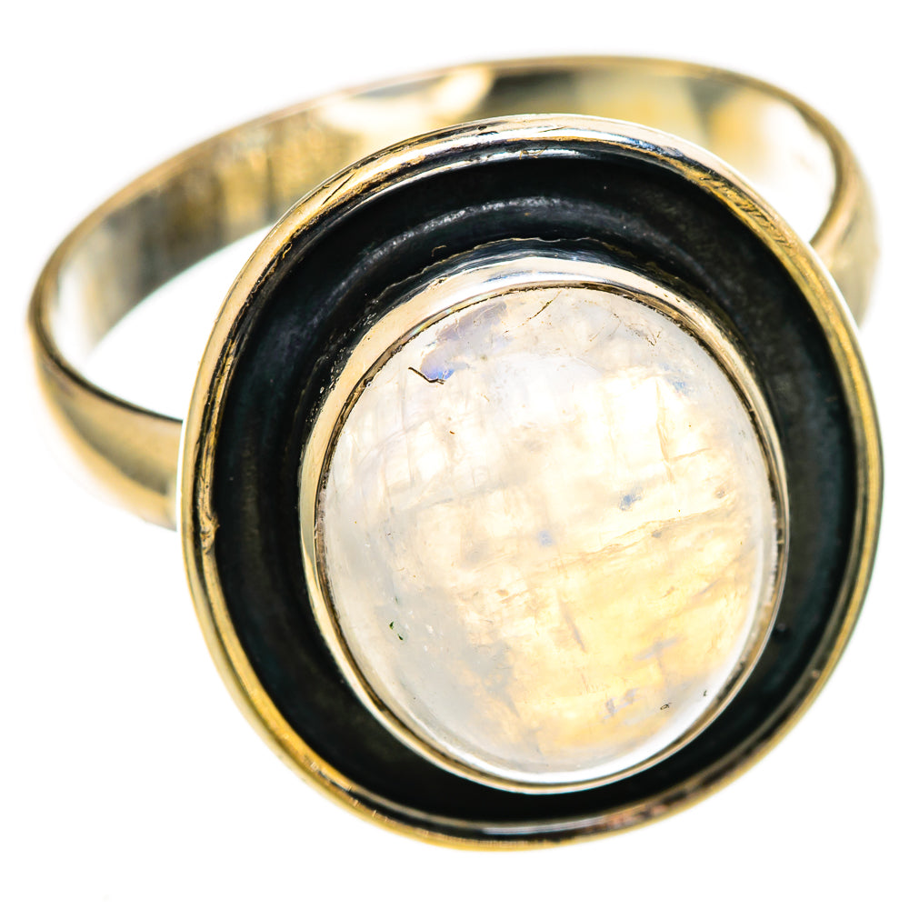 Rainbow Moonstone Rings handcrafted by Anasilvercos - RING110803 - Photo 2