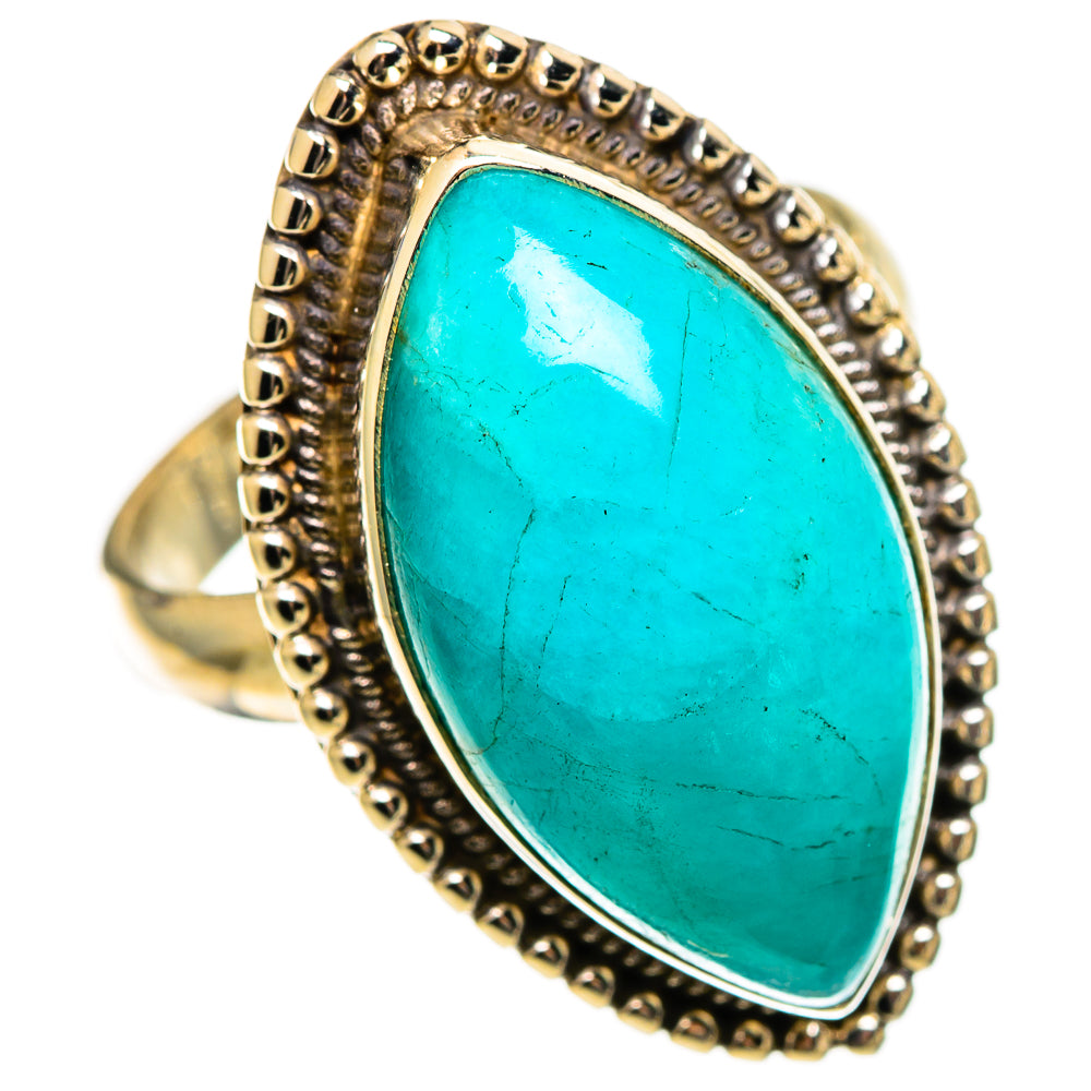 Peruvian Amazonite Rings handcrafted by Anasilvercos - RING110811 - Photo 2