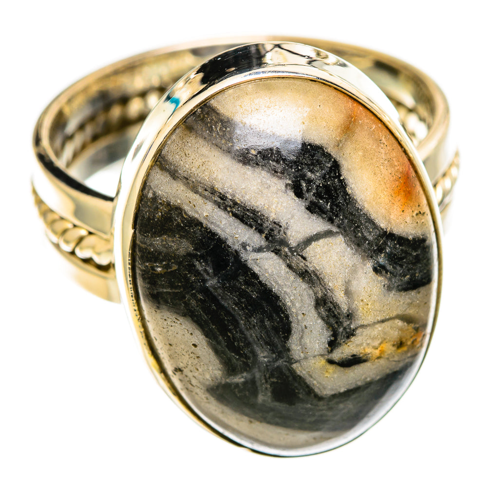Zebra Jasper Rings handcrafted by Anasilvercos - RING110825 - Photo 2