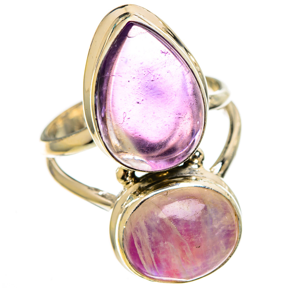 Pink Moonstone Rings handcrafted by Anasilvercos - RING110831 - Photo 2