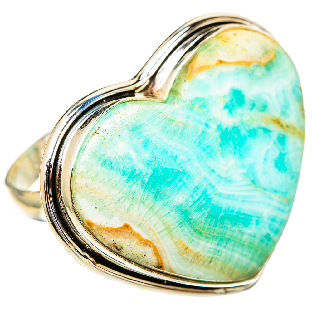 Peruvian Amazonite Rings handcrafted by Anasilvercos - RING110879 - Photo 2