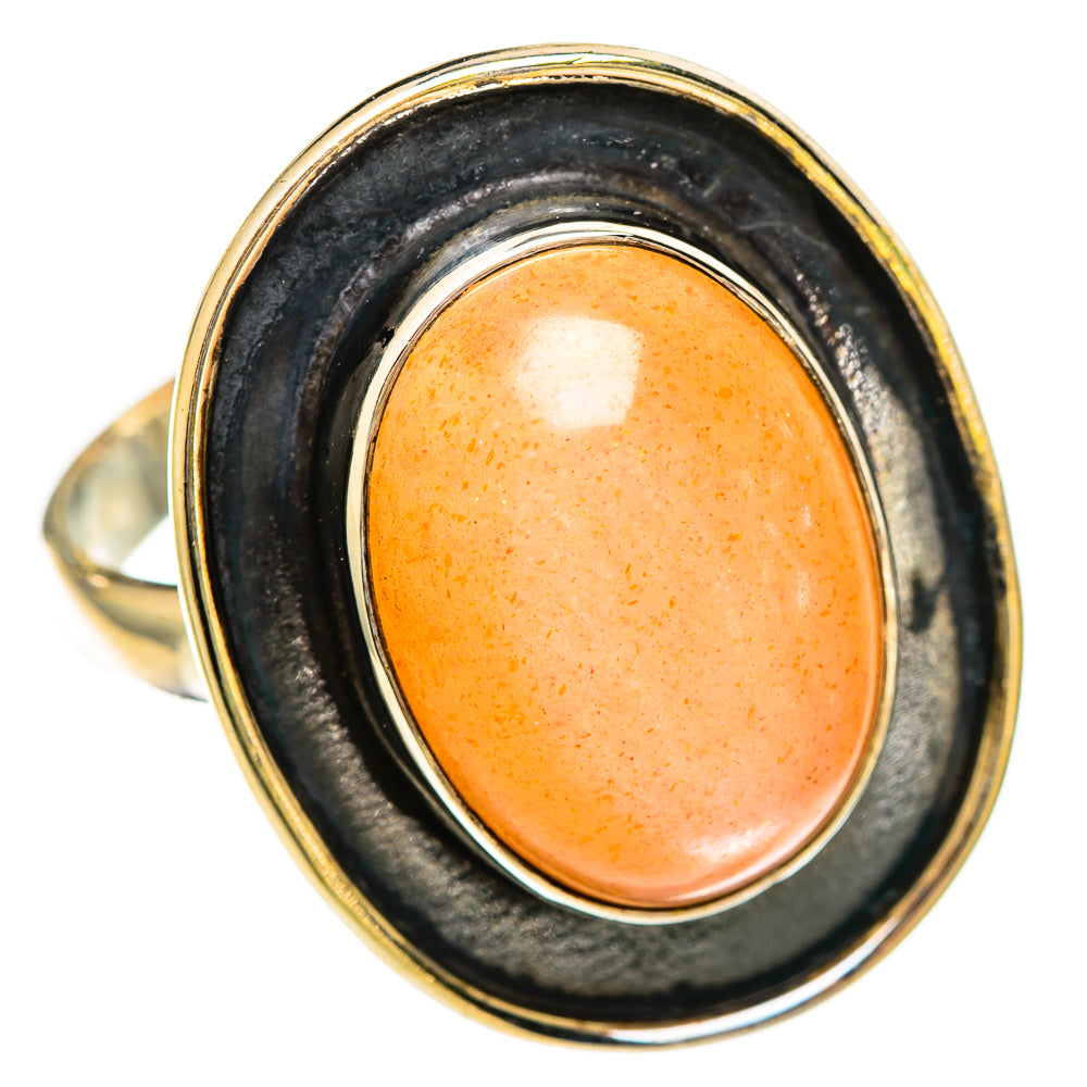 Peach Moonstone Rings handcrafted by Anasilvercos - RING110892 - Photo 2
