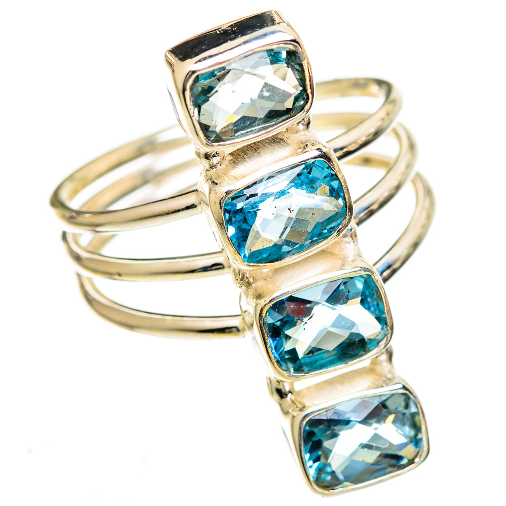 Blue Topaz Rings handcrafted by Anasilvercos - RING110913 - Photo 2
