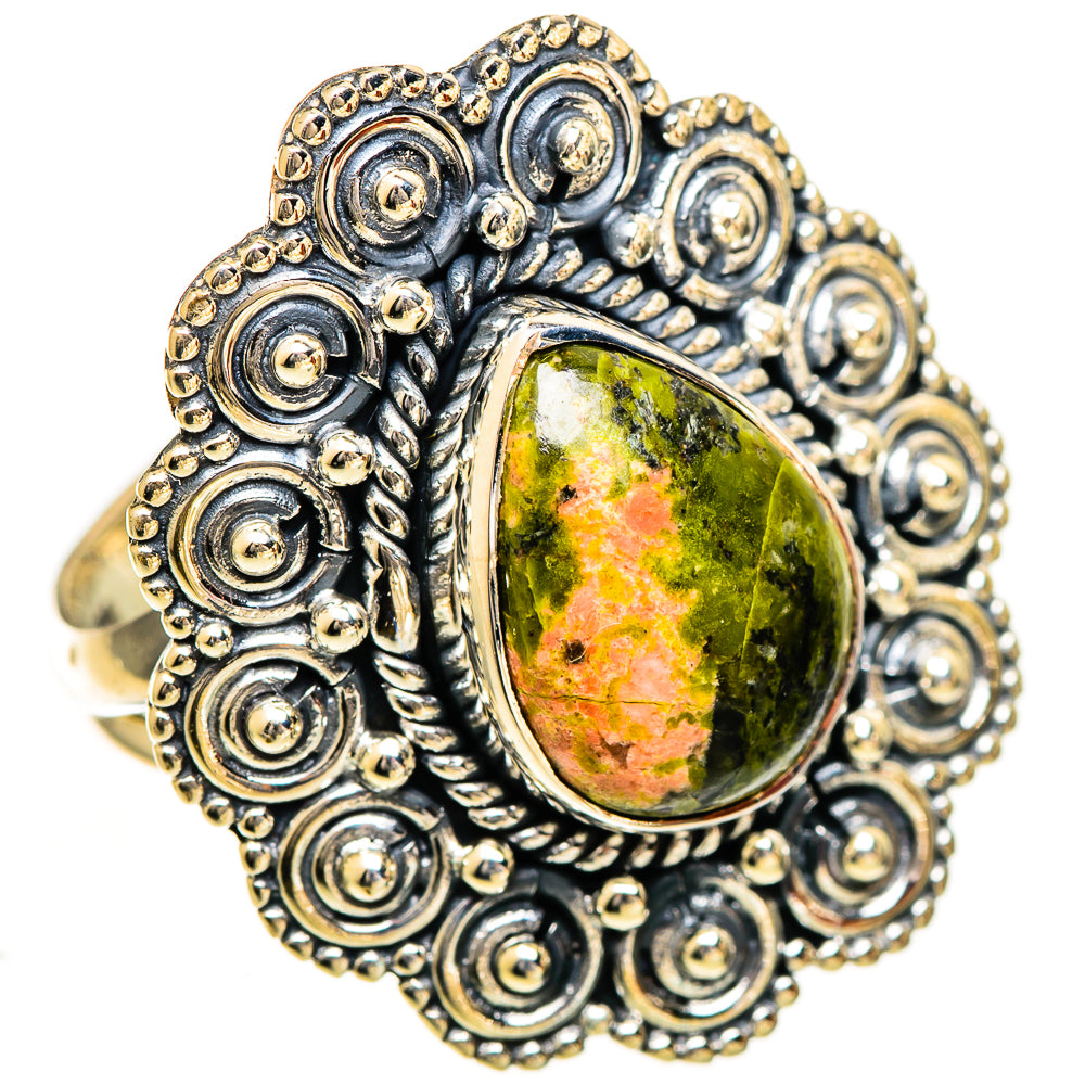 Unakite Rings handcrafted by Anasilvercos - RING110924 - Photo 2