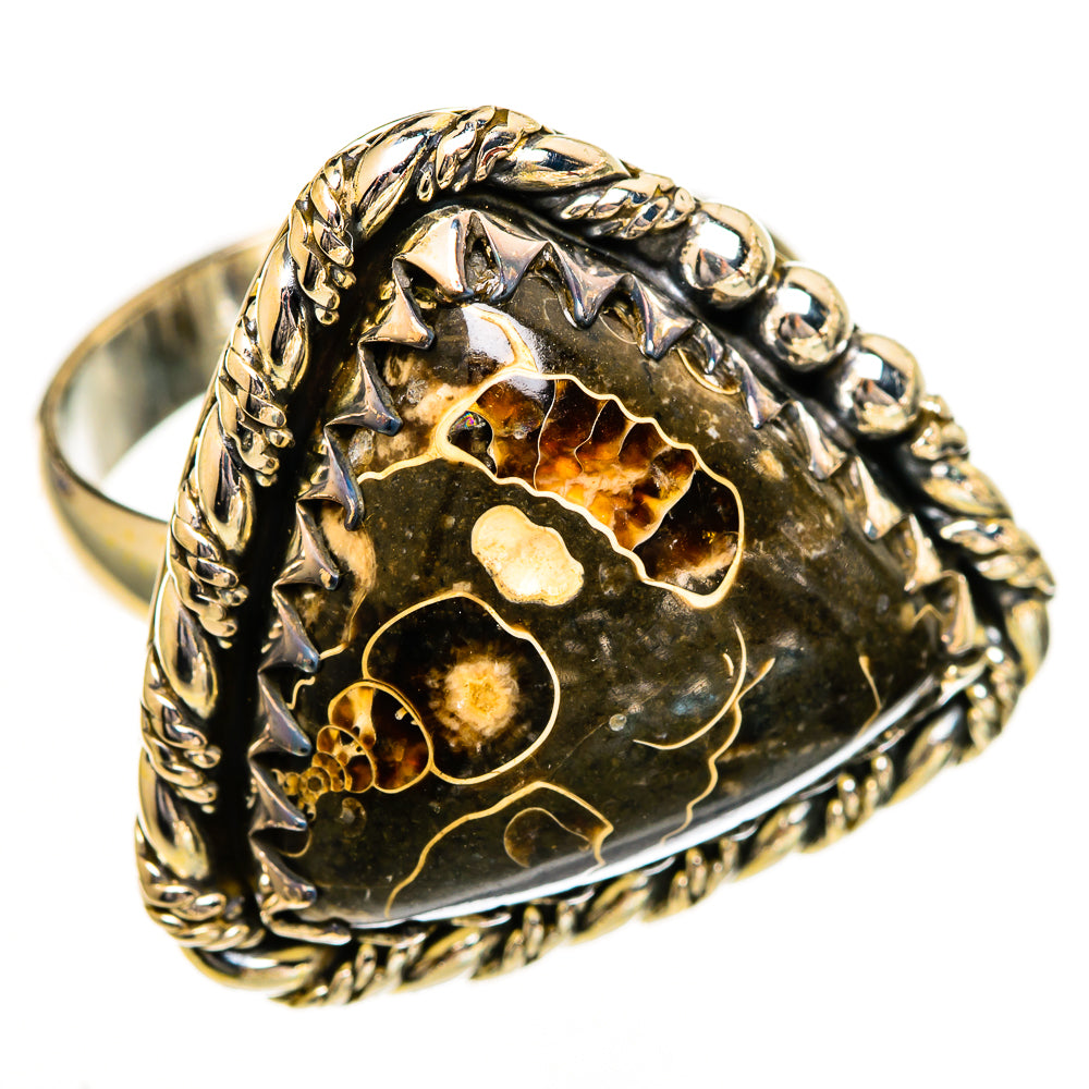 Turritella Agate Rings handcrafted by Anasilvercos - RING110932 - Photo 2
