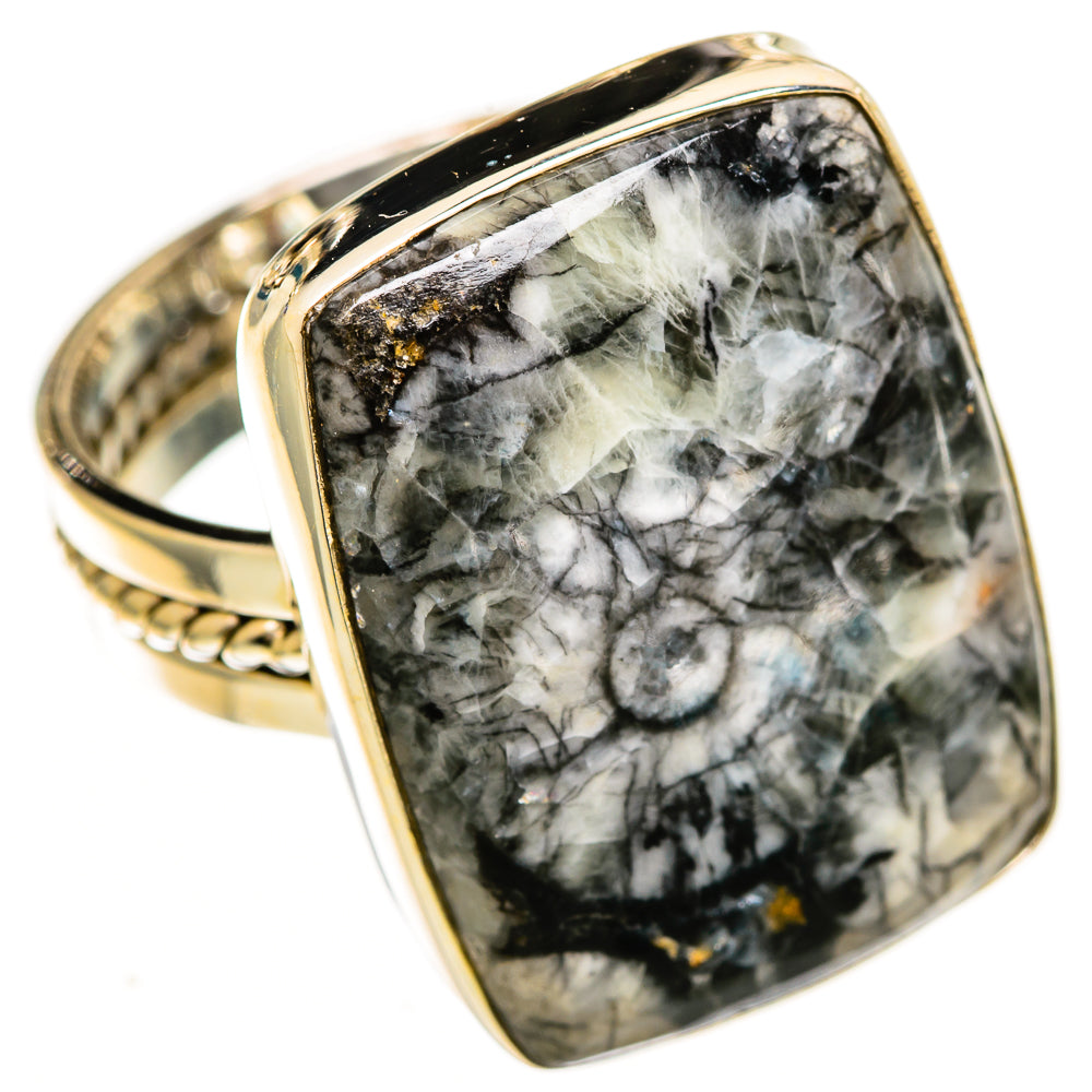 Moroccan Goniatite Fossil Rings handcrafted by Anasilvercos - RING110999 - Photo 2