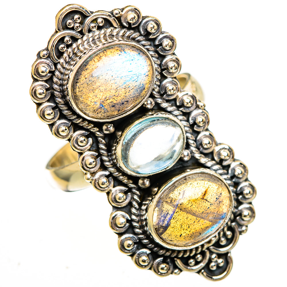 Labradorite Rings handcrafted by Anasilvercos - RING111013 - Photo 2