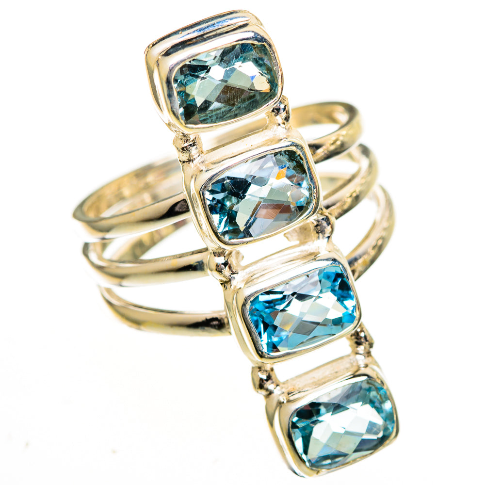 Blue Topaz Rings handcrafted by Anasilvercos - RING111019 - Photo 2