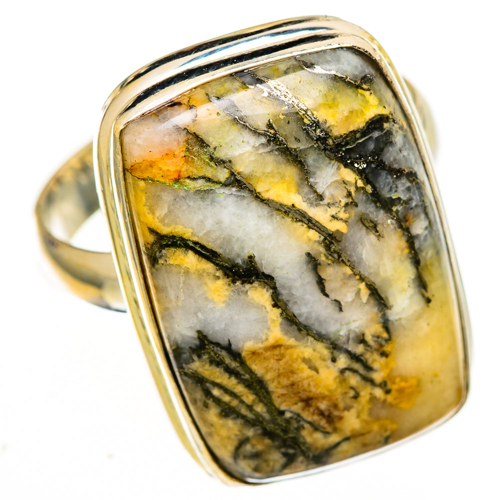 Pyrite Agate Rings handcrafted by Anasilvercos - RING111031 - Photo 2