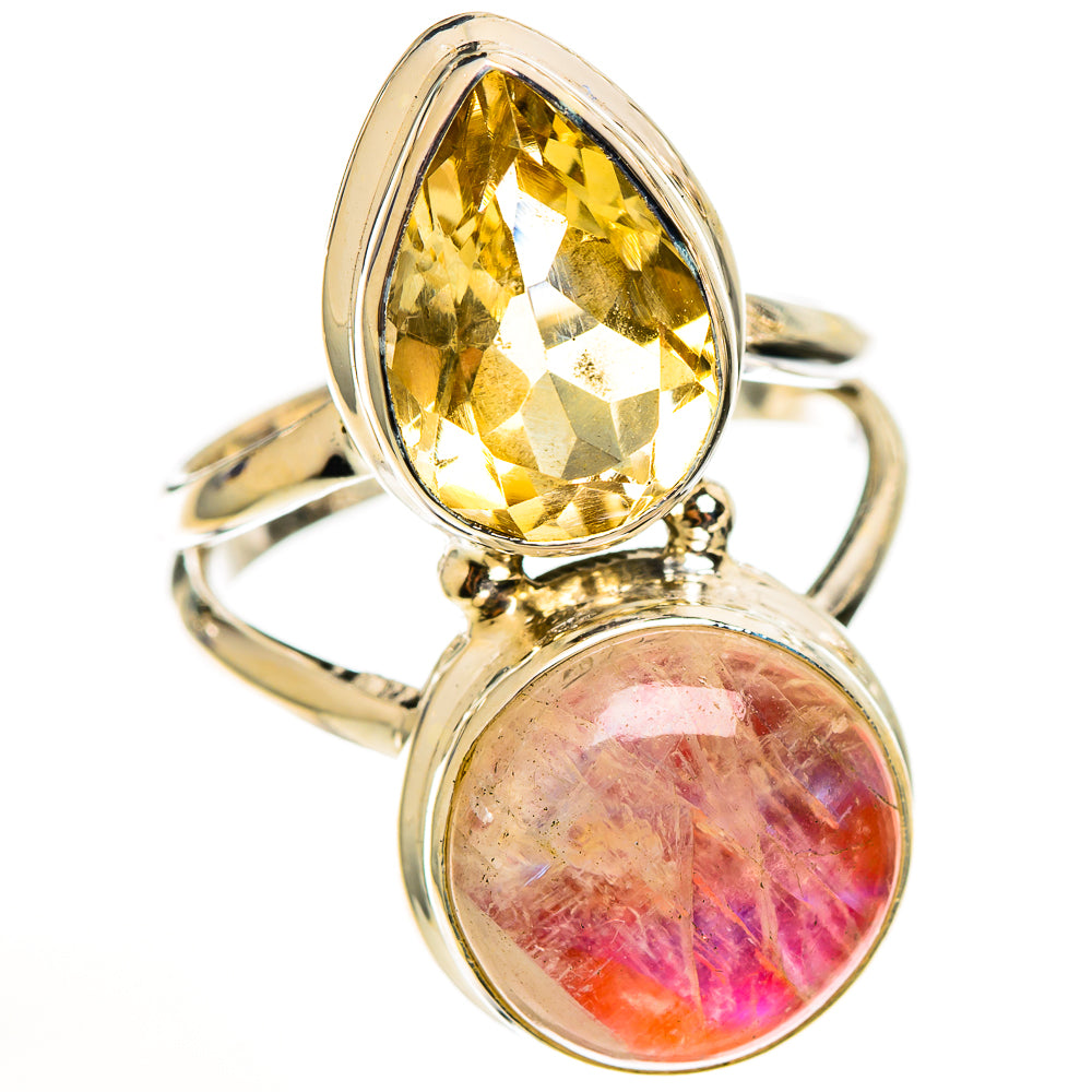 Pink Moonstone Rings handcrafted by Anasilvercos - RING111076 - Photo 2