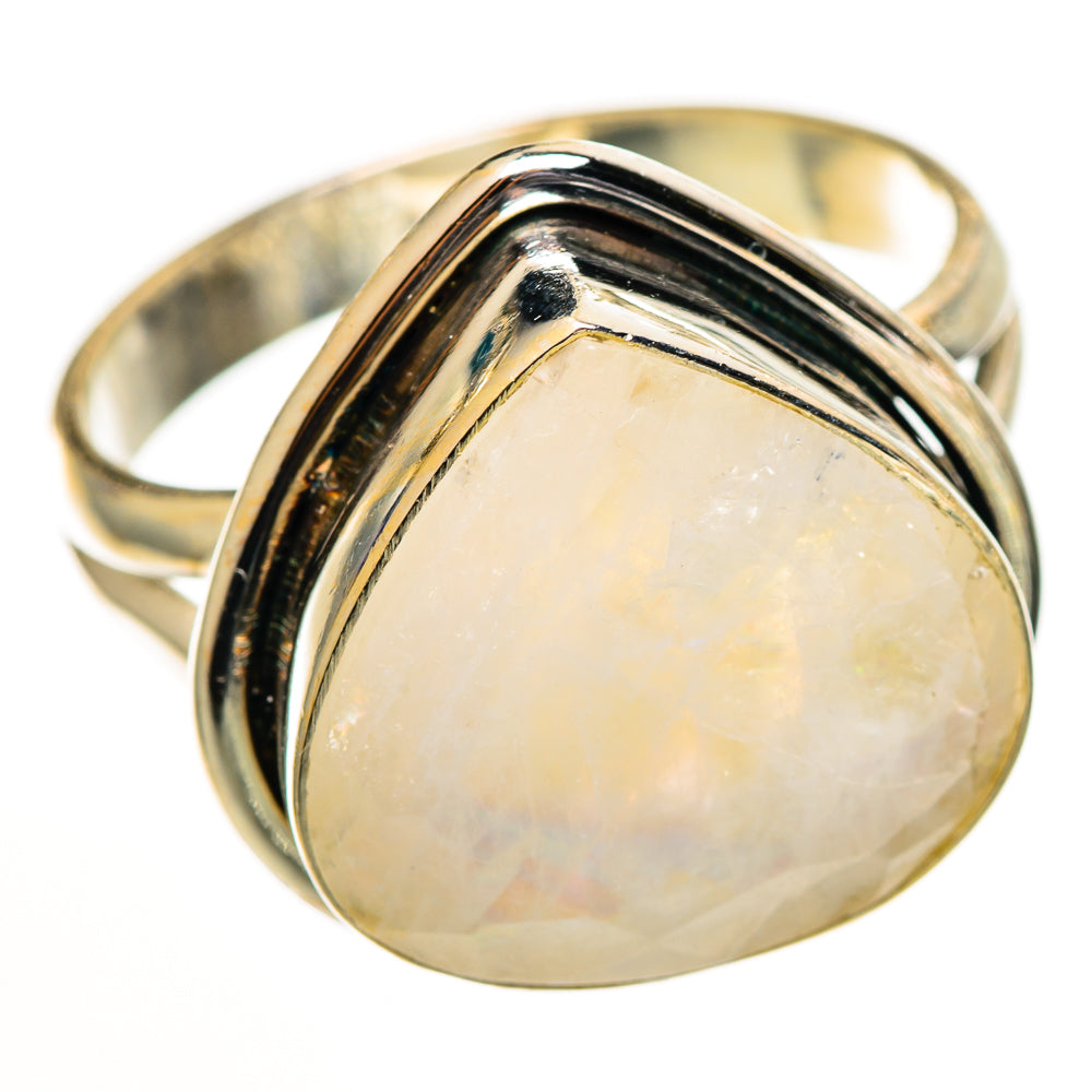 Rainbow Moonstone Rings handcrafted by Anasilvercos - RING111099 - Photo 2