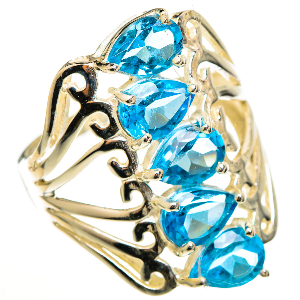 Blue Topaz Rings handcrafted by Anasilvercos - RING111108 - Photo 2