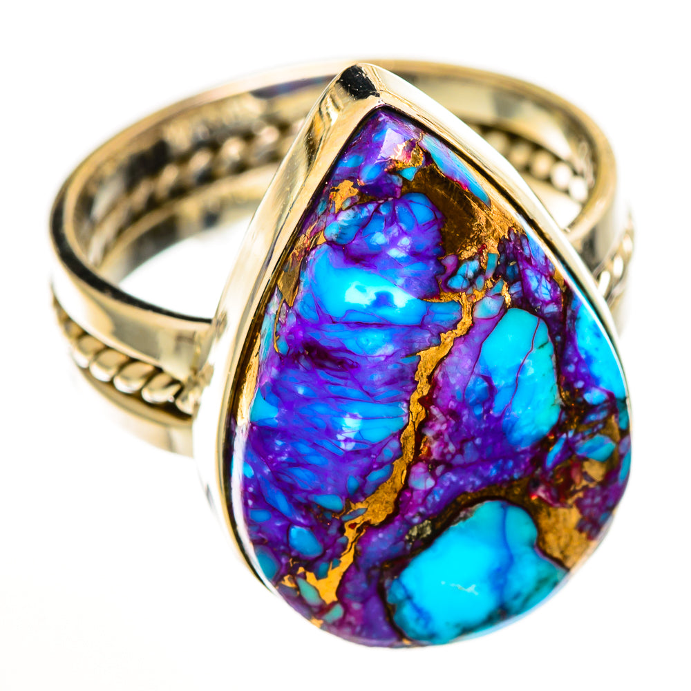 Purple Copper Turquoise Rings handcrafted by Anasilvercos - RING111120 - Photo 2