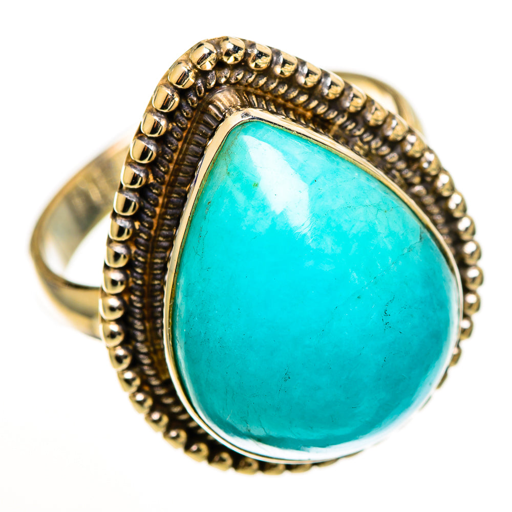 Peruvian Amazonite Rings handcrafted by Anasilvercos - RING111133 - Photo 2