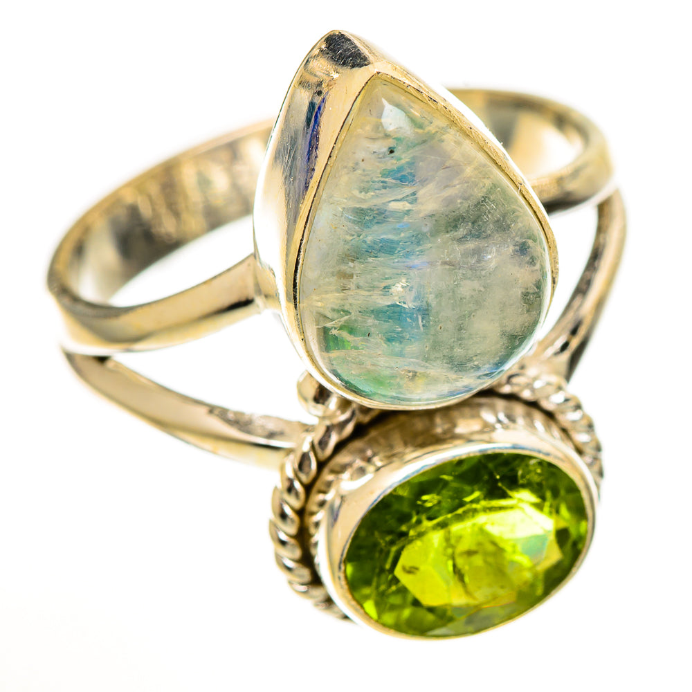 Rainbow Moonstone Rings handcrafted by Anasilvercos - RING111139 - Photo 2