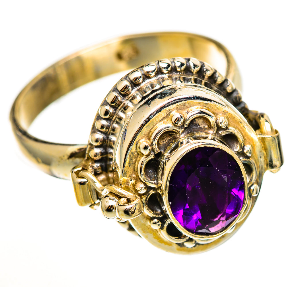African Amethyst Rings handcrafted by Anasilvercos - RING111145 - Photo 2
