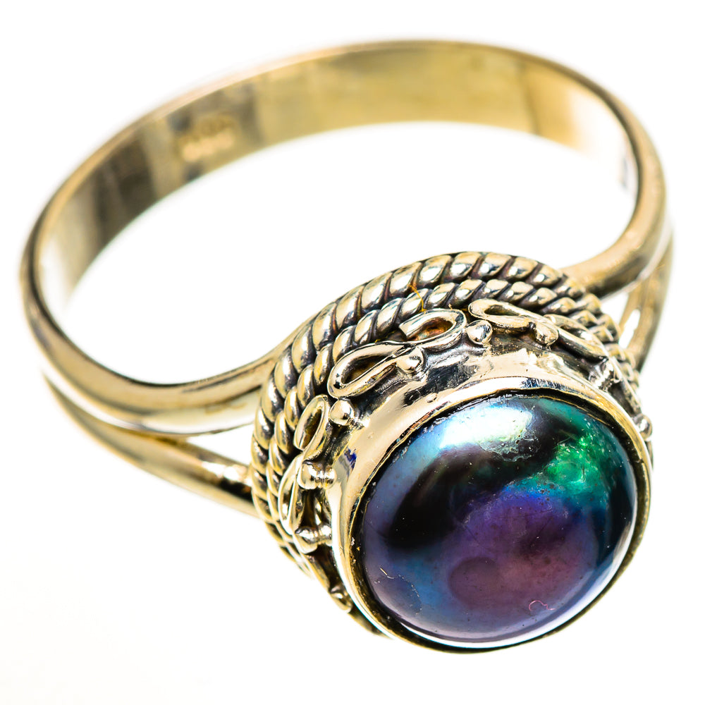 Titanium Pearl Rings handcrafted by Anasilvercos - RING111148 - Photo 2