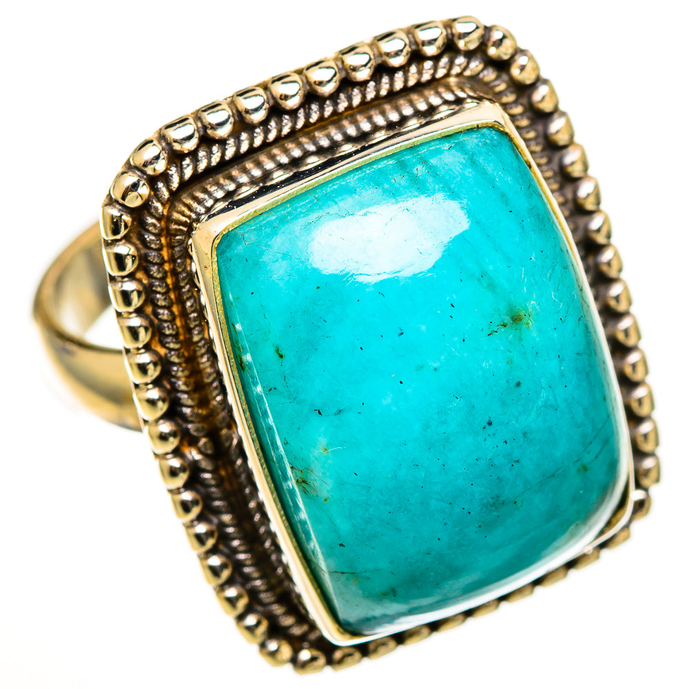 Peruvian Amazonite Rings handcrafted by Anasilvercos - RING111159 - Photo 2
