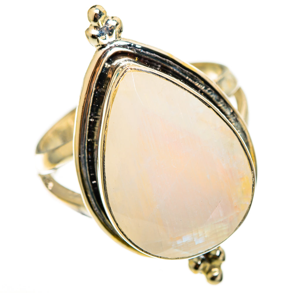 Rainbow Moonstone Rings handcrafted by Anasilvercos - RING111179 - Photo 2