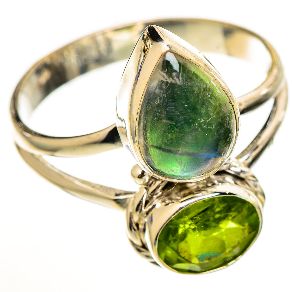 Green Moonstone Rings handcrafted by Anasilvercos - RING111189 - Photo 2