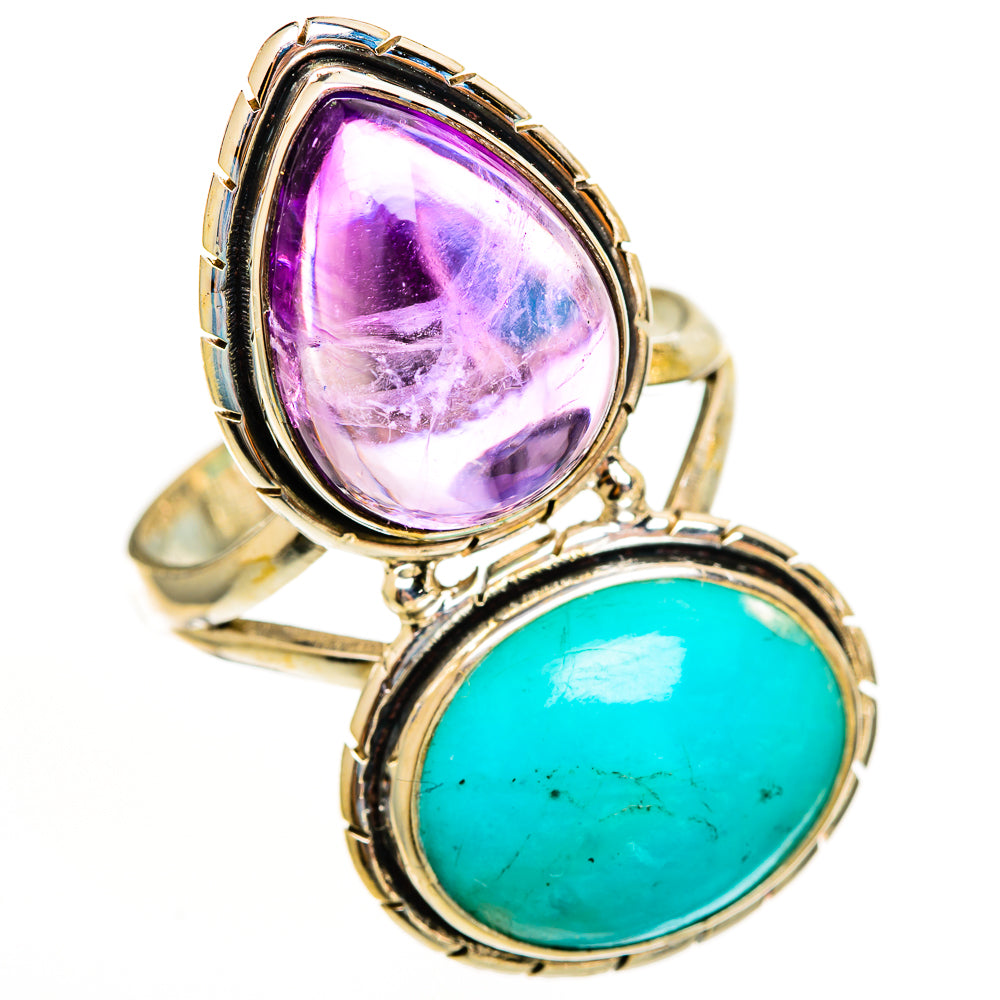 Peruvian Amazonite Rings handcrafted by Anasilvercos - RING111255 - Photo 2