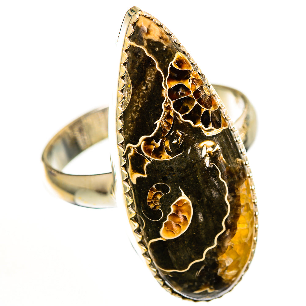 Turritella Agate Rings handcrafted by Anasilvercos - RING111275 - Photo 2