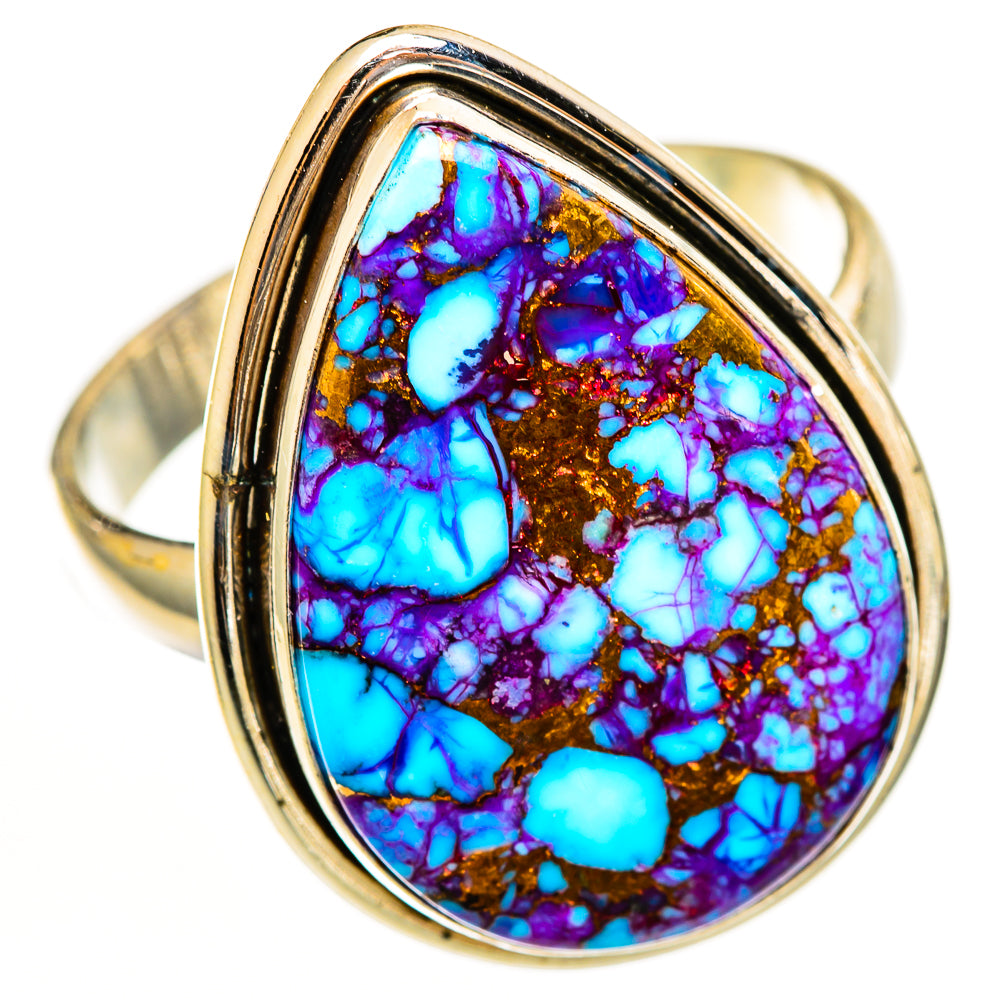 Purple Copper Turquoise Rings handcrafted by Anasilvercos - RING111290 - Photo 2