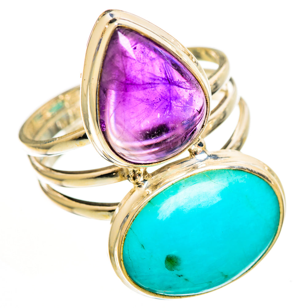 Peruvian Amazonite Rings handcrafted by Anasilvercos - RING111302 - Photo 2