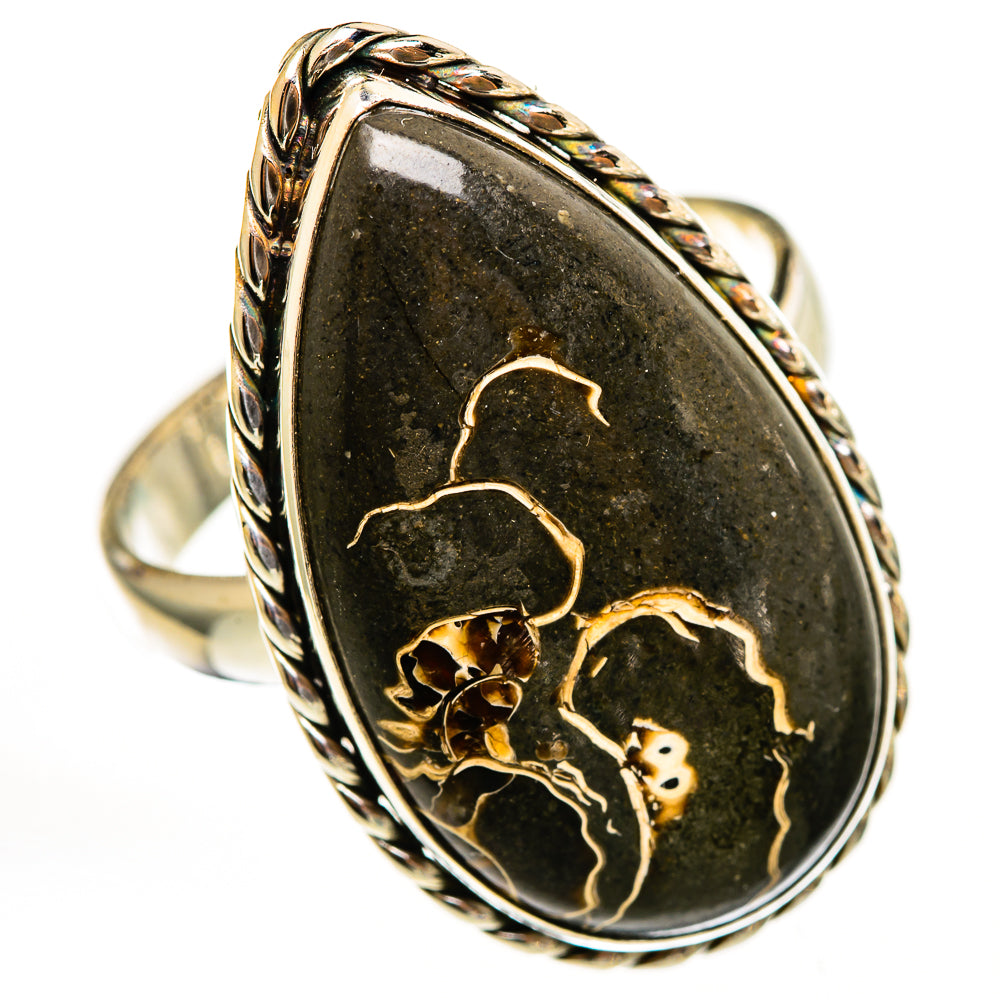Turritella Agate Rings handcrafted by Anasilvercos - RING111671 - Photo 2