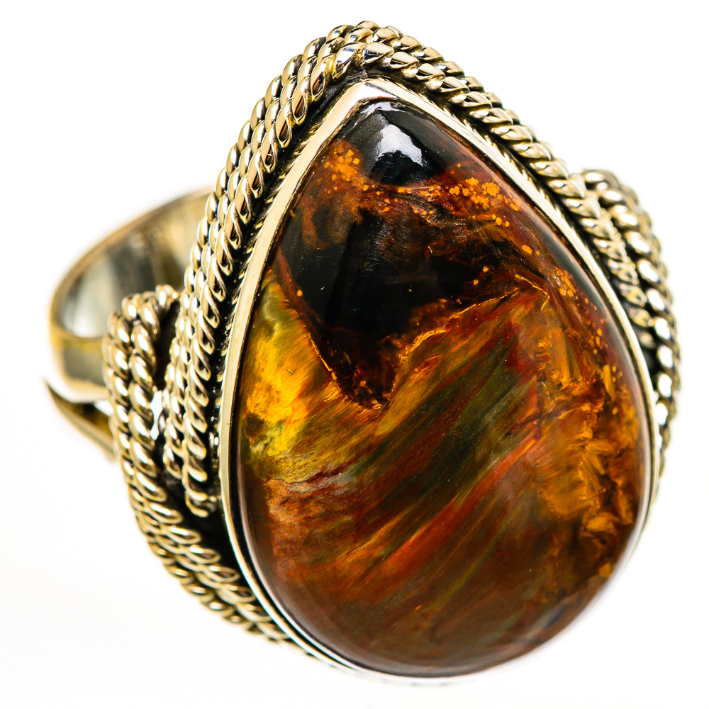 Golden Pietersite Rings handcrafted by Anasilvercos - RING111743 - Photo 2