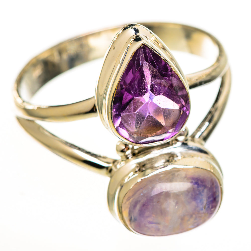 Pink Moonstone Rings handcrafted by Anasilvercos - RING111809 - Photo 2