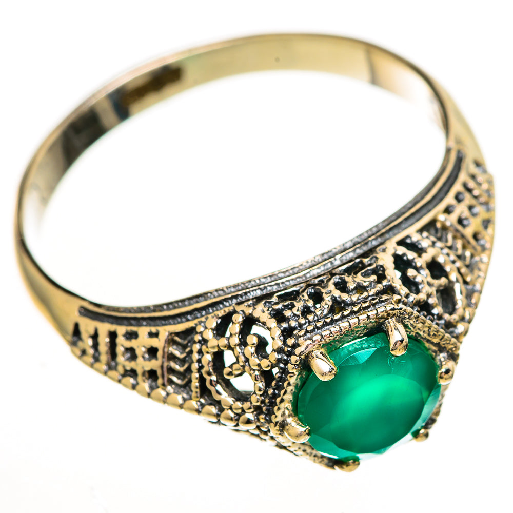 Green Onyx Rings handcrafted by Anasilvercos - RING111817 - Photo 2