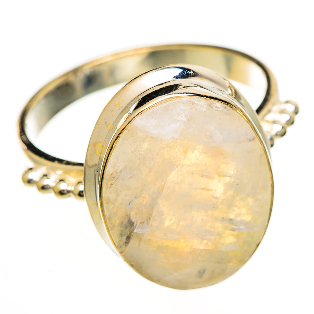 Rainbow Moonstone Rings handcrafted by Anasilvercos - RING111864 - Photo 2